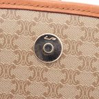 Celine Shoulder Bag Macadam Beige Canvas Leather Triomphe — view 6