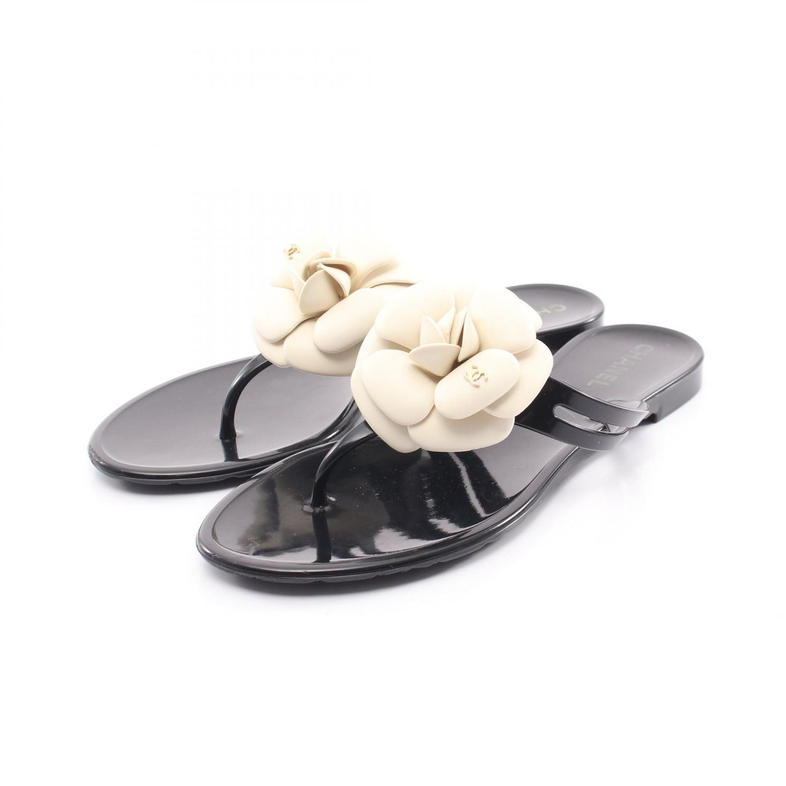 Chanel Sandals Camellia White