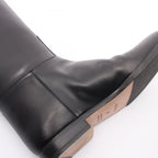 Hermes Boots Jumping Kelly Black Leather Long — view 9