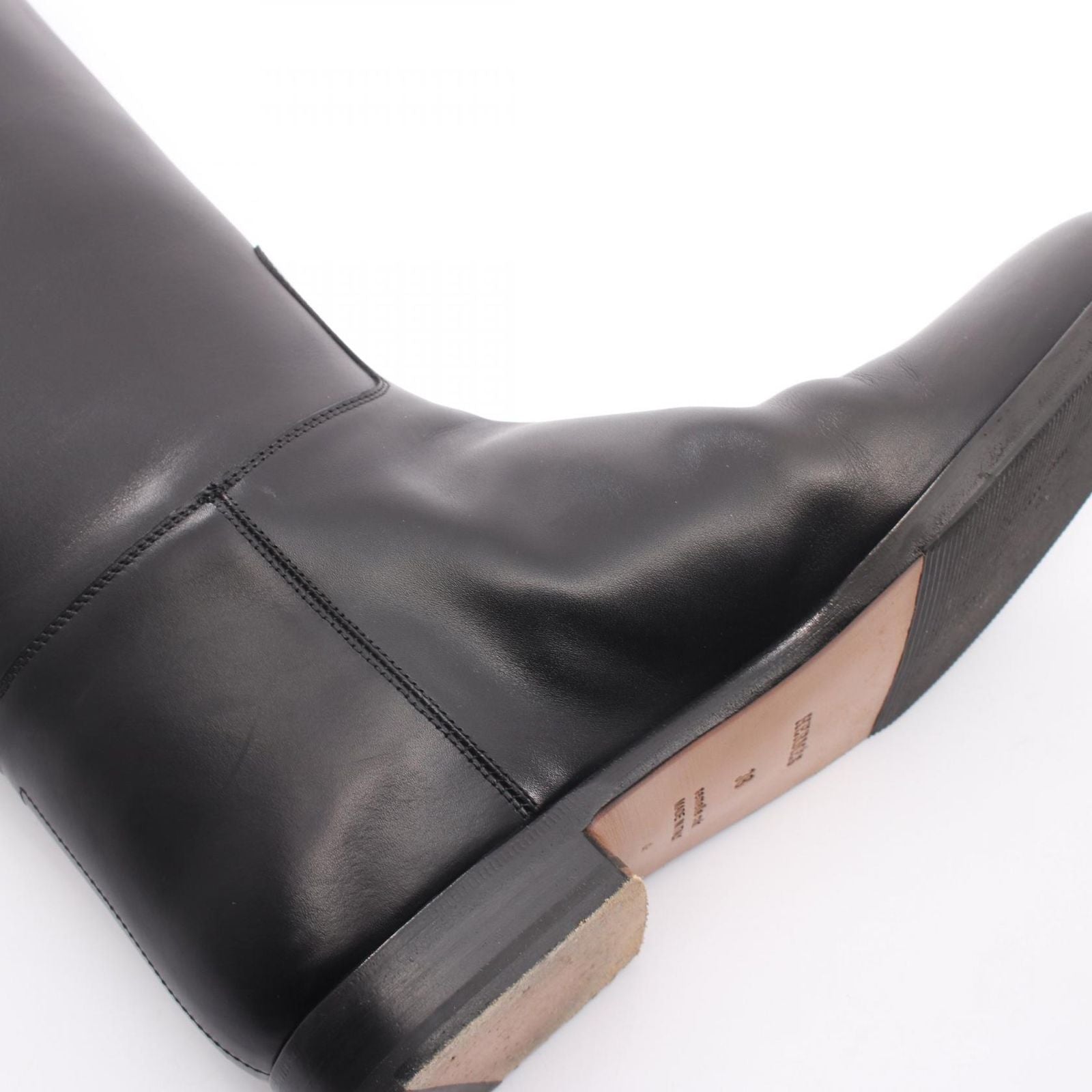 Hermes Boots Jumping Kelly Black Leather Long — view 9