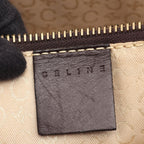 Celine Tote C Macadam Brown Dark Canvas Leather C Shoulder — view 4