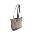 Celine Tote C Macadam Brown Dark Canvas Leather C Shoulder — view 2