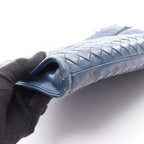 Bottega Veneta Clutch Intrecciato Navy Leather — view 9