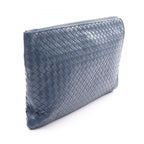 Bottega Veneta Clutch Intrecciato Navy Leather — view 2