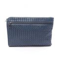 Bottega Veneta Clutch Intrecciato Navy Leather