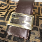 Fendi Zucca Pattern Hobo Half Moon Shoulder Bag Brown — view 8