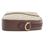 Gucci Double Ophidia Shoulder 2-Way Clutch GG Supreme Canvas Leather Brown — view 5