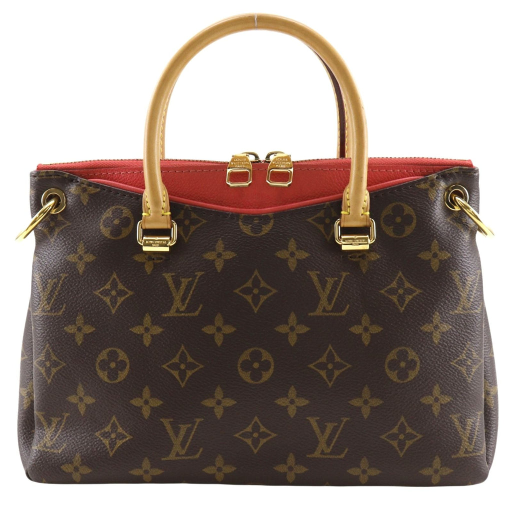 Louis Vuitton Pallas BB 2-Way Shoulder Monogram Canvas Aurore Brown Handbag