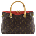 Louis Vuitton Pallas BB 2-Way Shoulder Monogram Canvas Aurore Brown Handbag