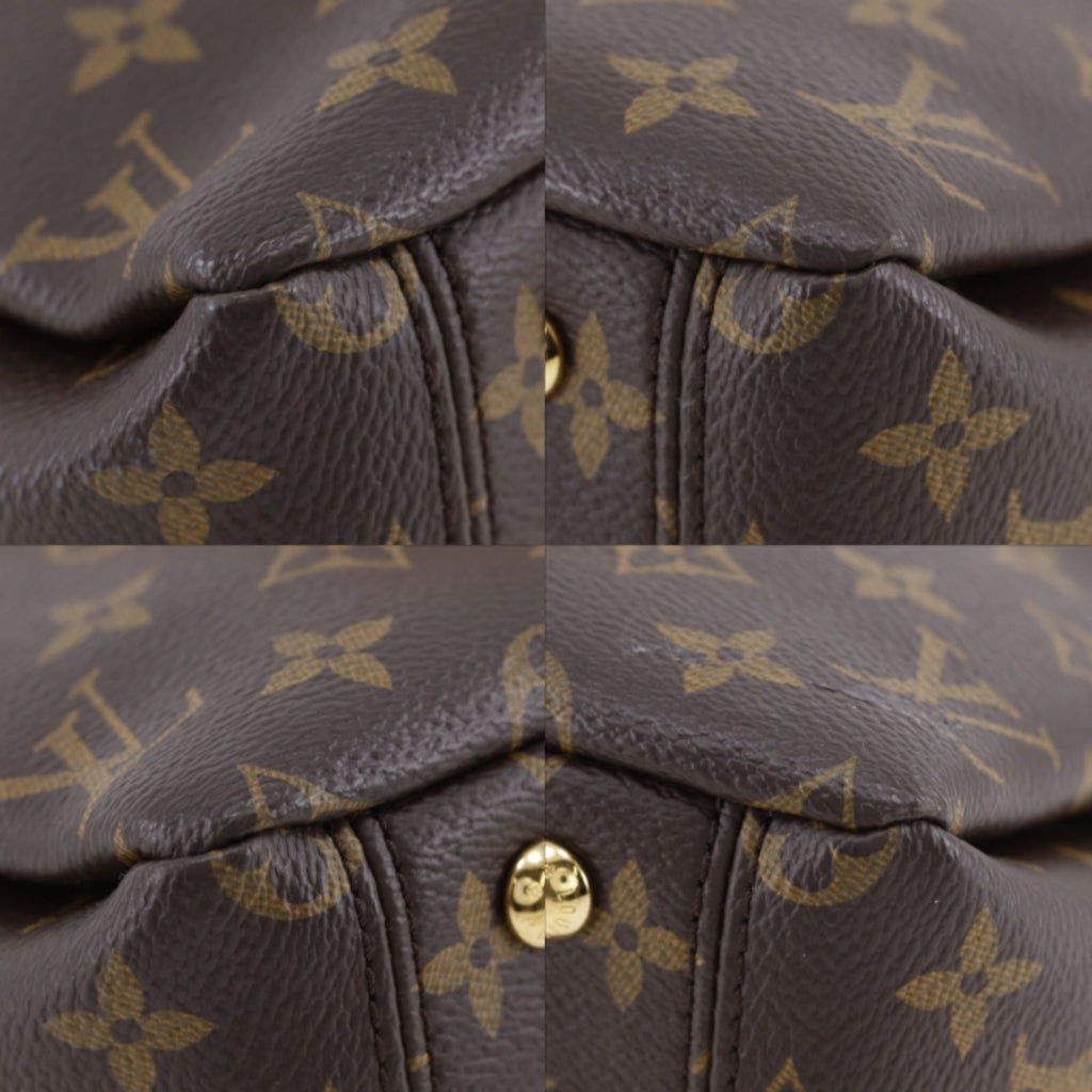 Louis Vuitton Pallas BB 2-Way Shoulder Monogram Canvas Aurore Brown Handbag — view 4