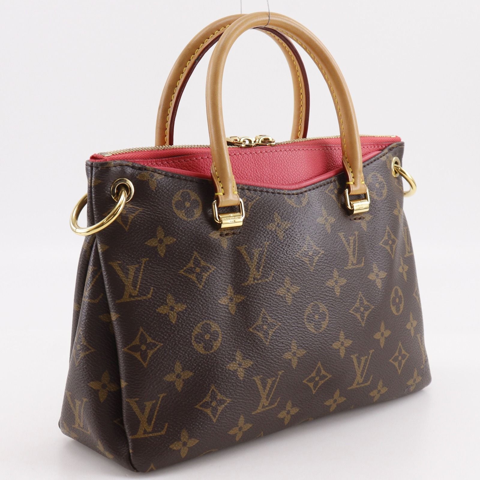 Louis Vuitton Pallas BB 2-Way Shoulder Monogram Canvas Aurore Brown Handbag — view 3