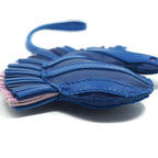 Hermes Gigi Savannah Bag Charm Agno Milo Blue Saffiano France Mauve Sylvestre — view 3