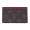 Louis Vuitton Monogram Card Case Holder Sample Brown Red