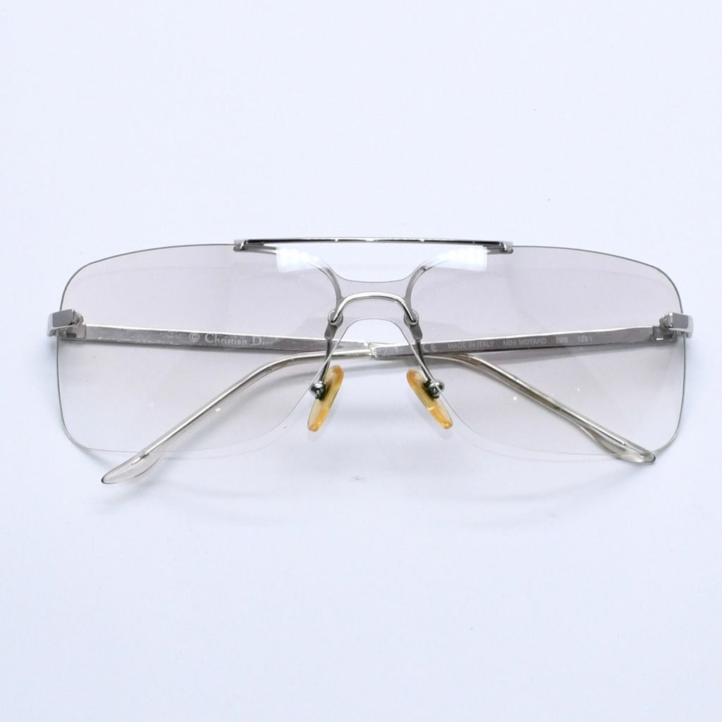 Dior Rimless Sunglasses Silver Gray Gradient Lens Eyewear