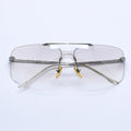Dior Rimless Sunglasses Silver Gray Gradient Lens Eyewear