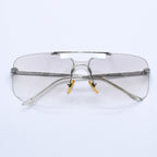 Dior Rimless Sunglasses Silver Gray Gradient Lens Eyewear