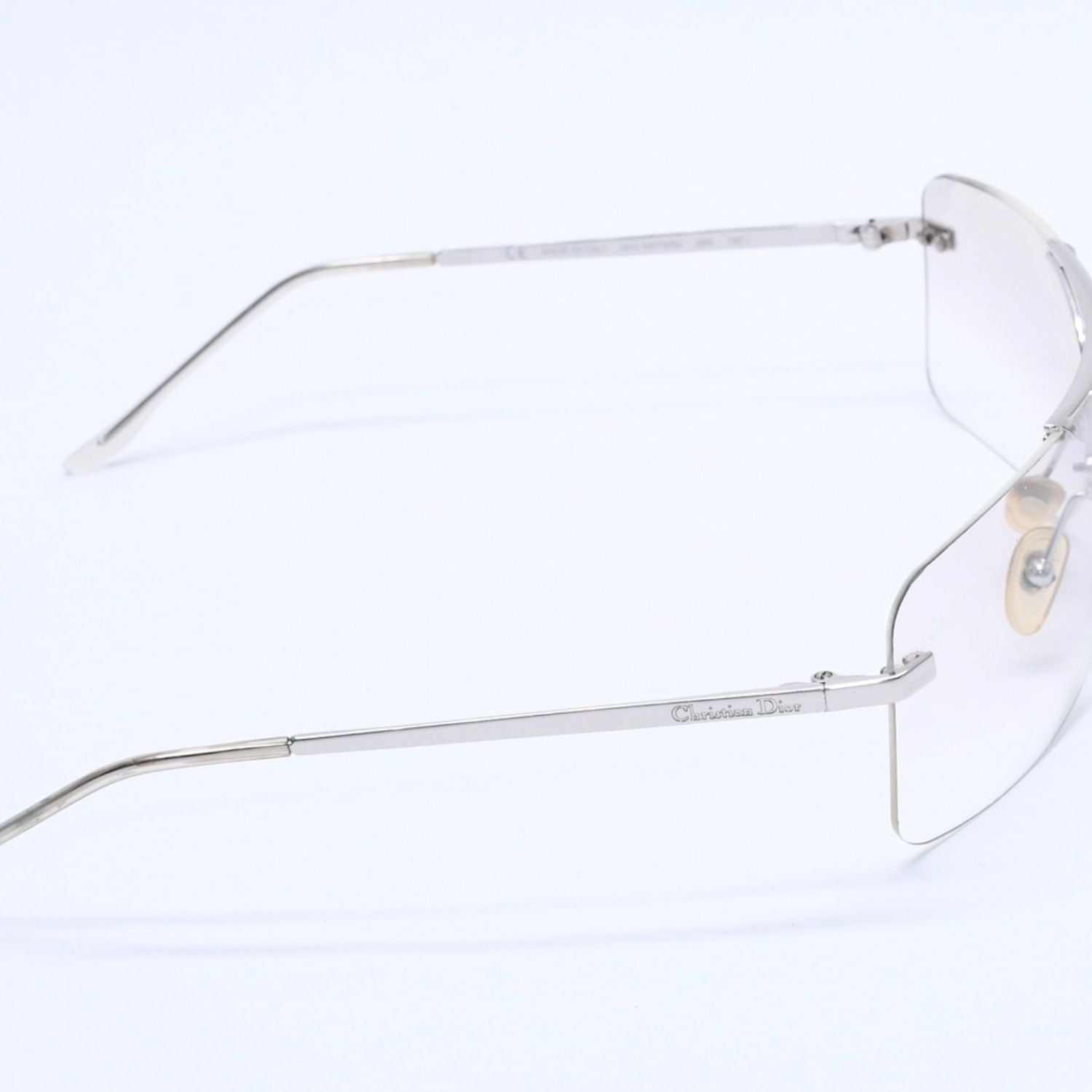 Dior Rimless Sunglasses Silver Gray Gradient Lens Eyewear — view 4