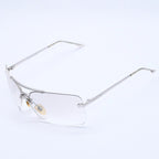 Dior Rimless Sunglasses Silver Gray Gradient Lens Eyewear — view 2