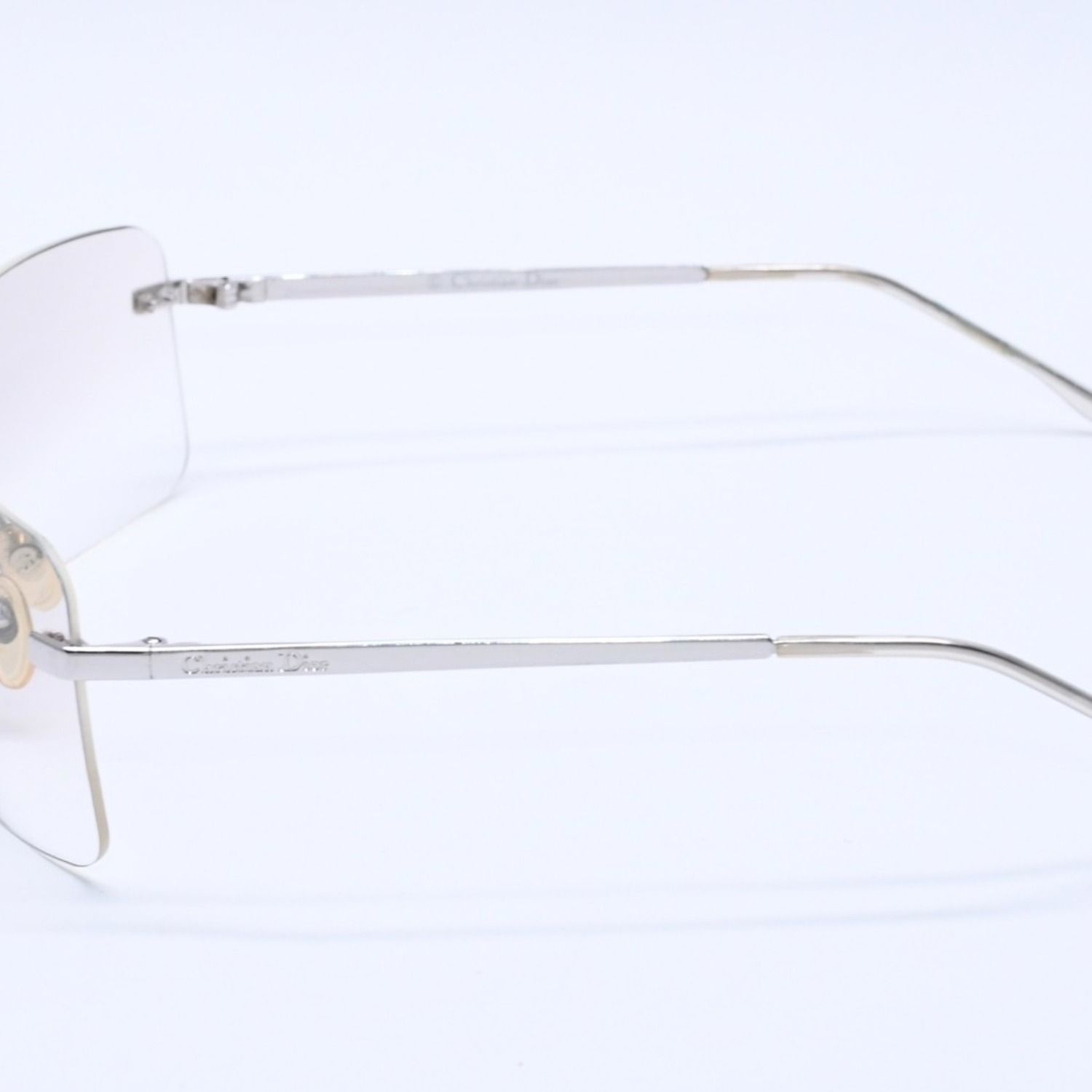 Dior Rimless Sunglasses Silver Gray Gradient Lens Eyewear — view 5
