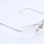 Dior Rimless Sunglasses Silver Gray Gradient Lens Eyewear — view 3