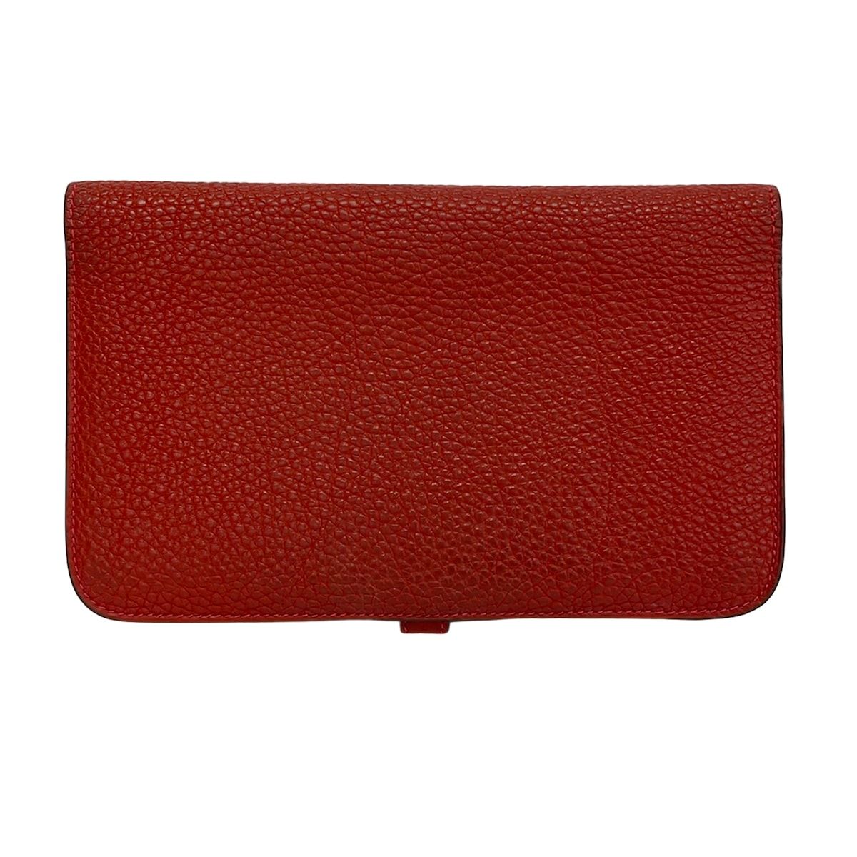 Hermes Wallet Dogon GM Vermillion Silver — view 2