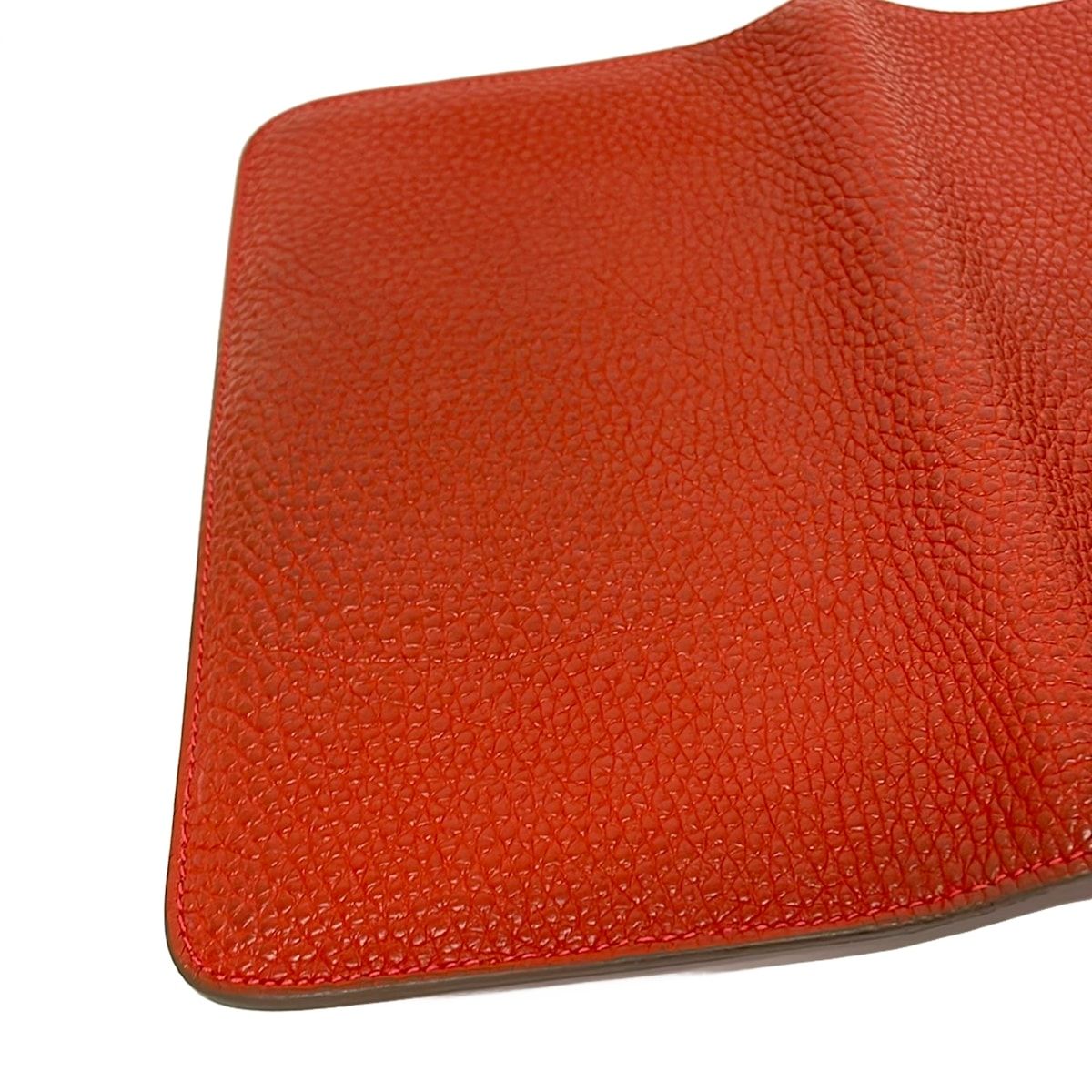 Hermes Wallet Dogon GM Vermillion Silver — view 9