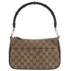 Gucci Bamboo 001.387 GG Canvas Brown Shoulder