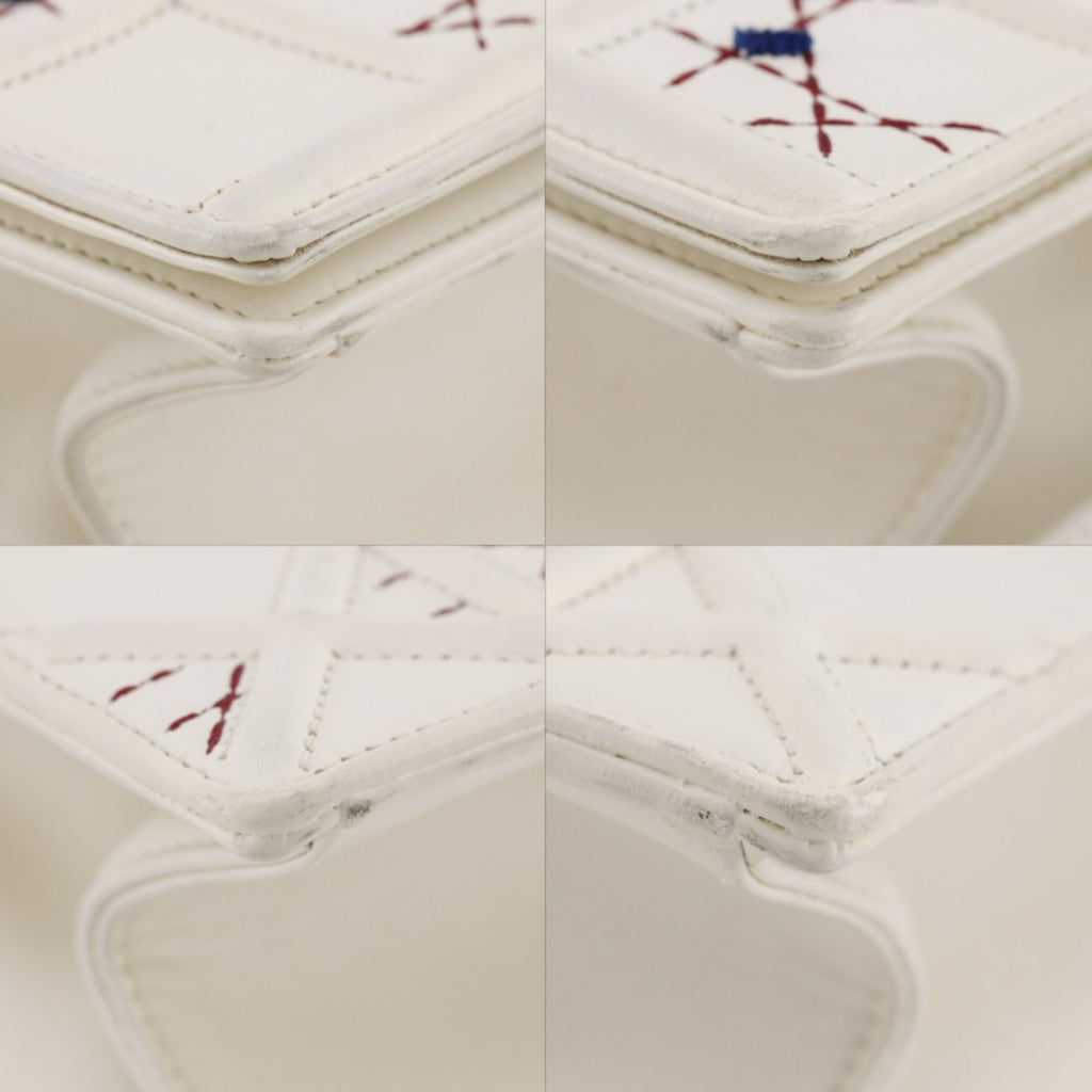 Dior Diorama Large Cannage Chain Shoulder Calf White — view 4