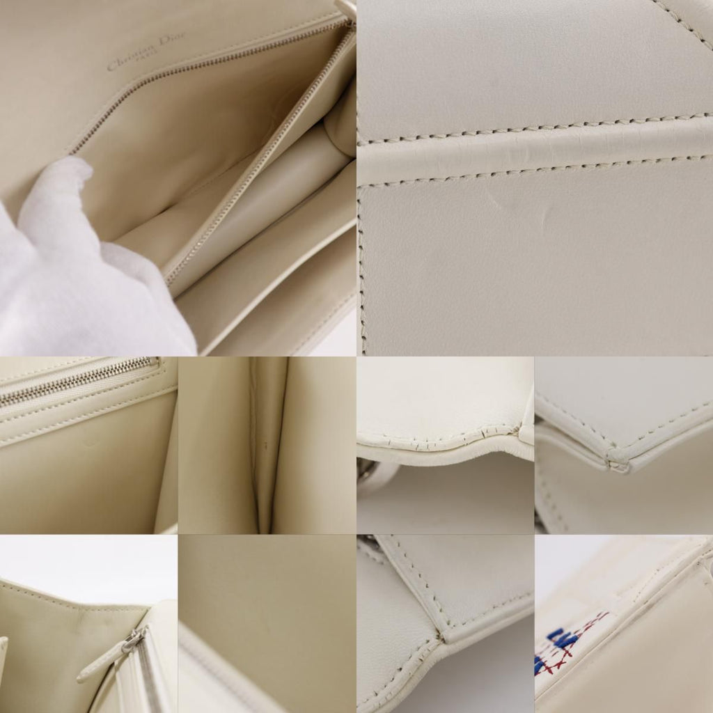 Dior Diorama Large Cannage Chain Shoulder Calf White — view 8