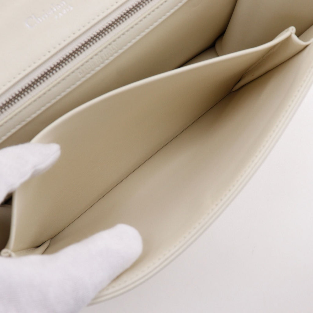 Dior Diorama Large Cannage Chain Shoulder Calf White — view 7