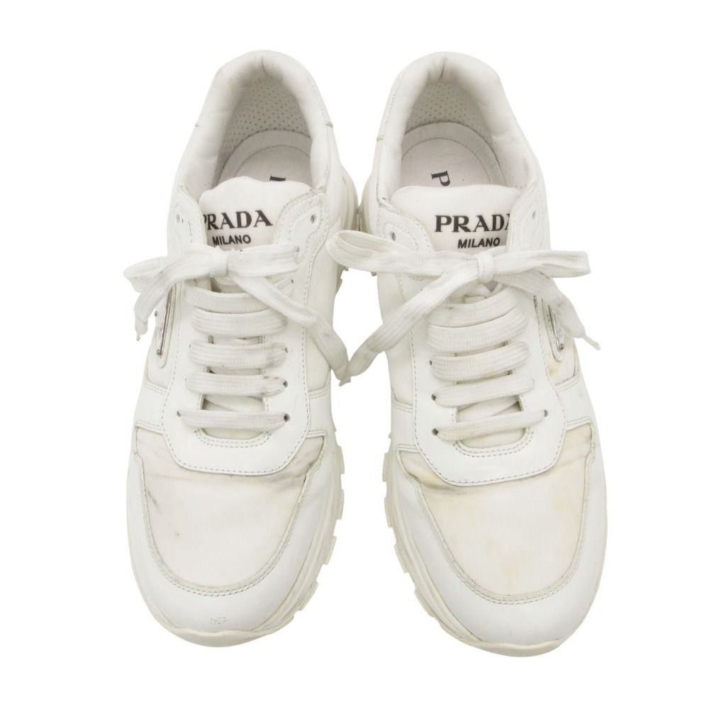 Prada Sneakers Prax 01 Re-Nylon Triangle Logo Shoes White 8 — view 3