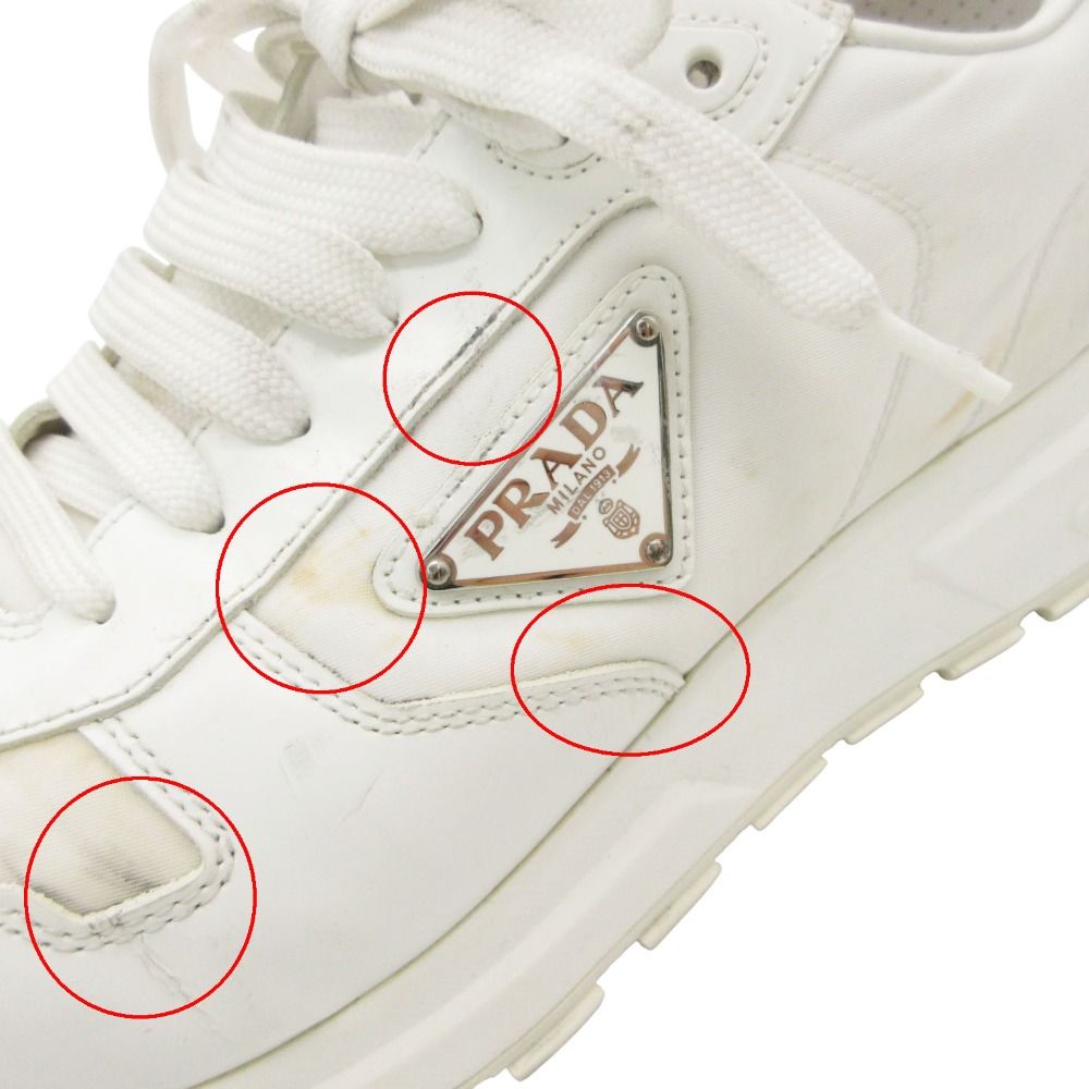 Prada Sneakers Prax 01 Re-Nylon Triangle Logo Shoes White 8 — view 7