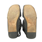 Prada Sandals Logo Leather Shoes Black 7 — view 6