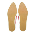 Loewe Sneakers Leather Lace Up Pointed Toe Shoes Red — view 6