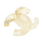 Chanel CC Logo Brooch Acrylic Clear Vintage — view 4