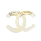 Chanel CC Logo Brooch Acrylic Clear Vintage — view 2