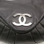 Chanel Shoulder Bag CC Logo Lambskin Chain One Handle Purse Black — view 5