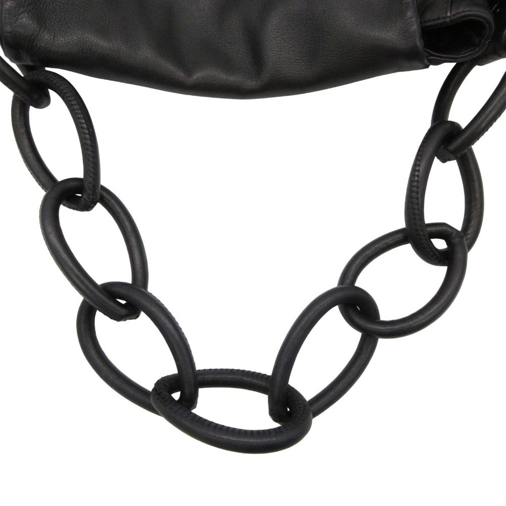 Chanel Shoulder Bag CC Logo Lambskin Chain One Handle Purse Black — view 8