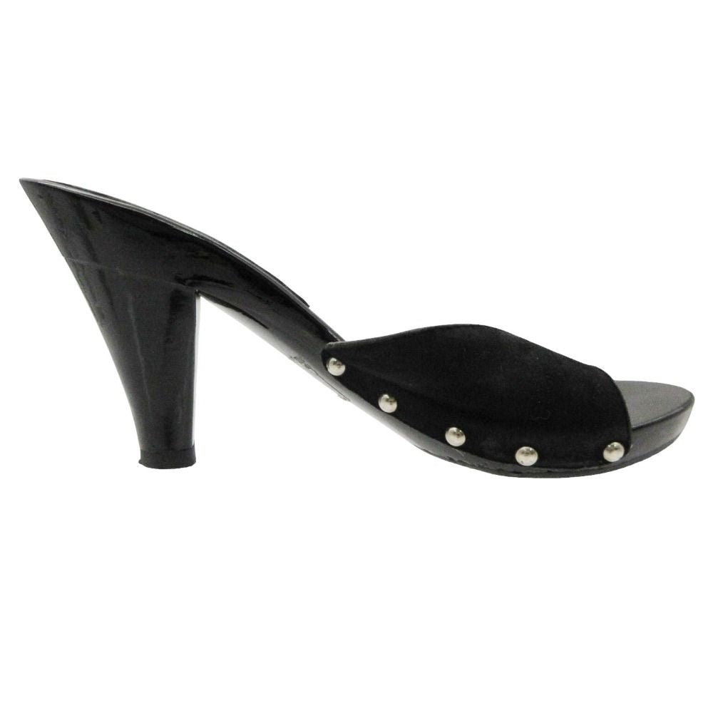 Chanel Sports Line Sandals Square CC Logo Silver Studded Punch Hole Belt — view 3