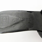 Chanel Sports Line Sandals Square CC Logo Silver Studded Punch Hole Belt — view 8
