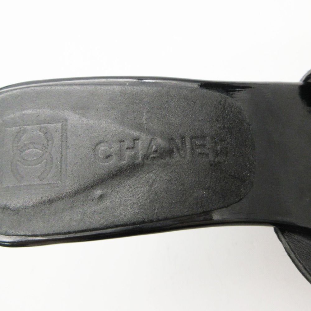 Chanel Sports Line Sandals Square CC Logo Silver Studded Punch Hole Belt — view 8