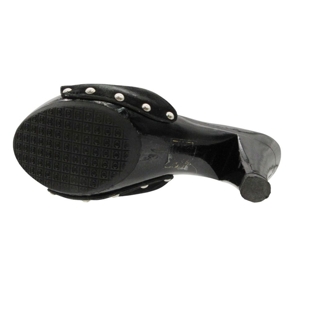 Chanel Sports Line Sandals Square CC Logo Silver Studded Punch Hole Belt — view 6