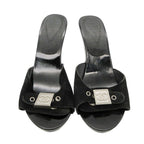 Chanel Sports Line Sandals Square CC Logo Silver Studded Punch Hole Belt — view 4