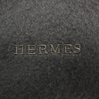 Hermes Scottish Scarf Cashmere Large Fringe Shawl One Point Logo Embroidery — view 3