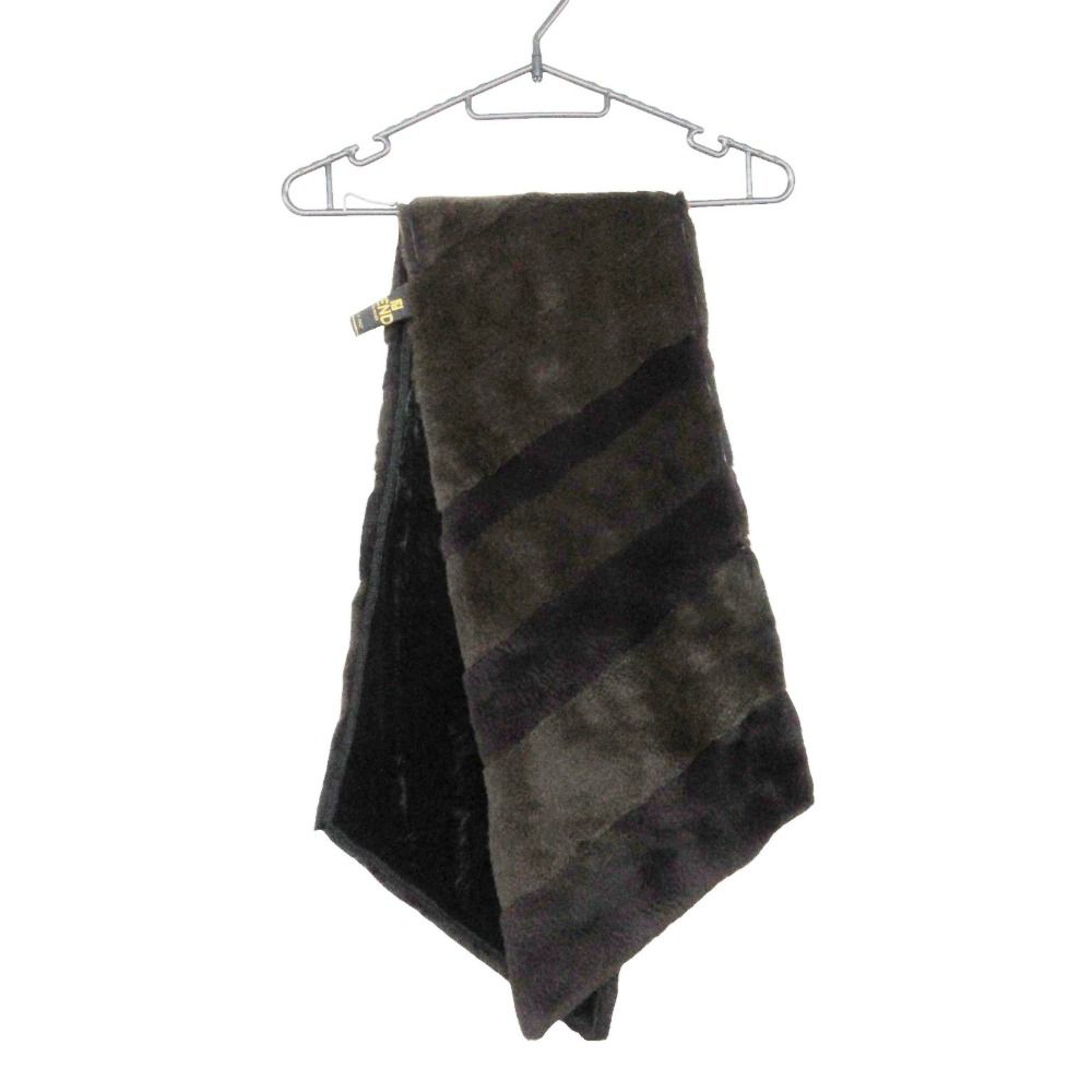 Fendi Alta Moda Scarf Real Fur Tippet Shawl Vintage Black — view 2