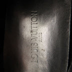 Louis Vuitton Sneakers Leather Low Cut Shoes Black — view 8