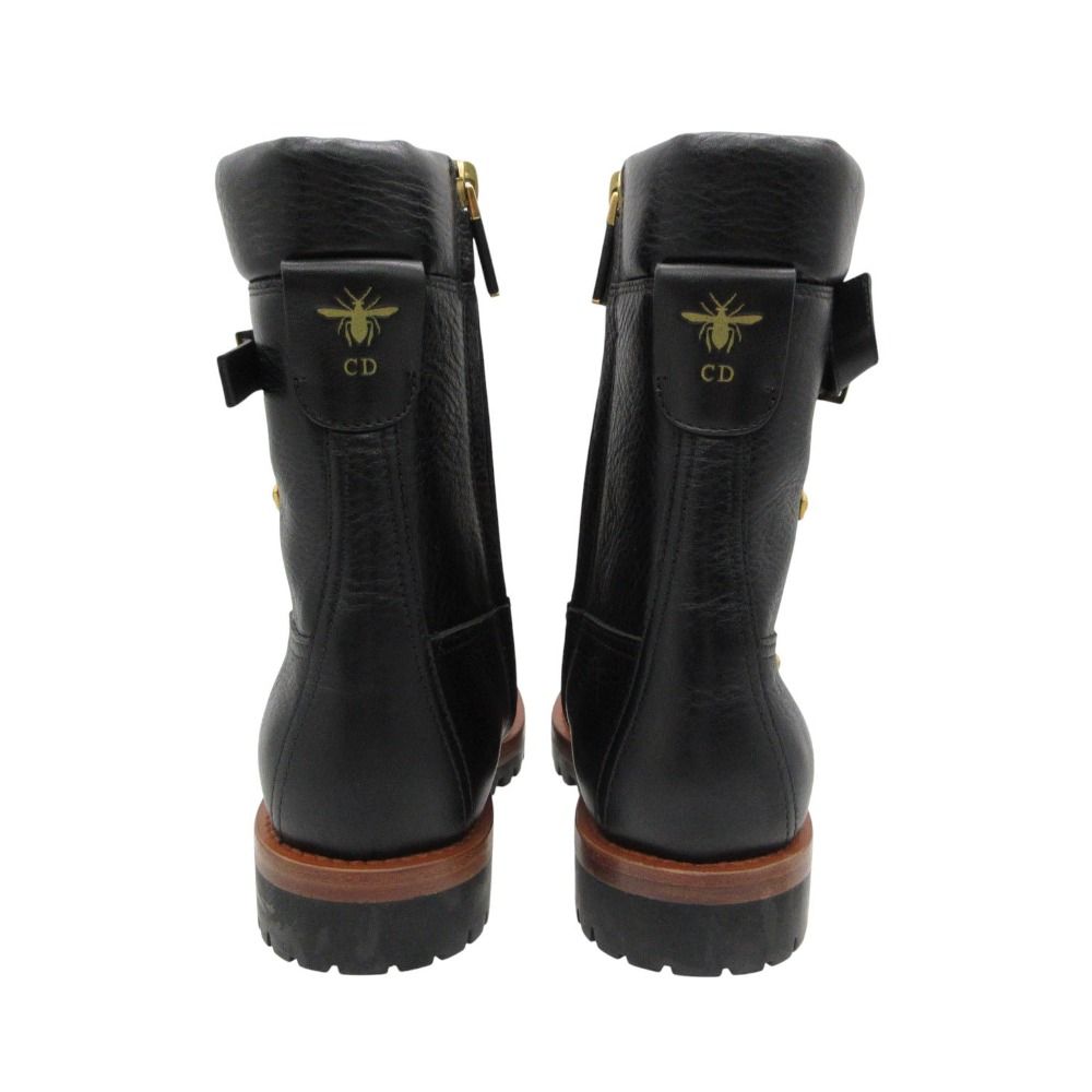Dior Boots Leather Wildior J'adore Ankle Side Zip Black — view 4