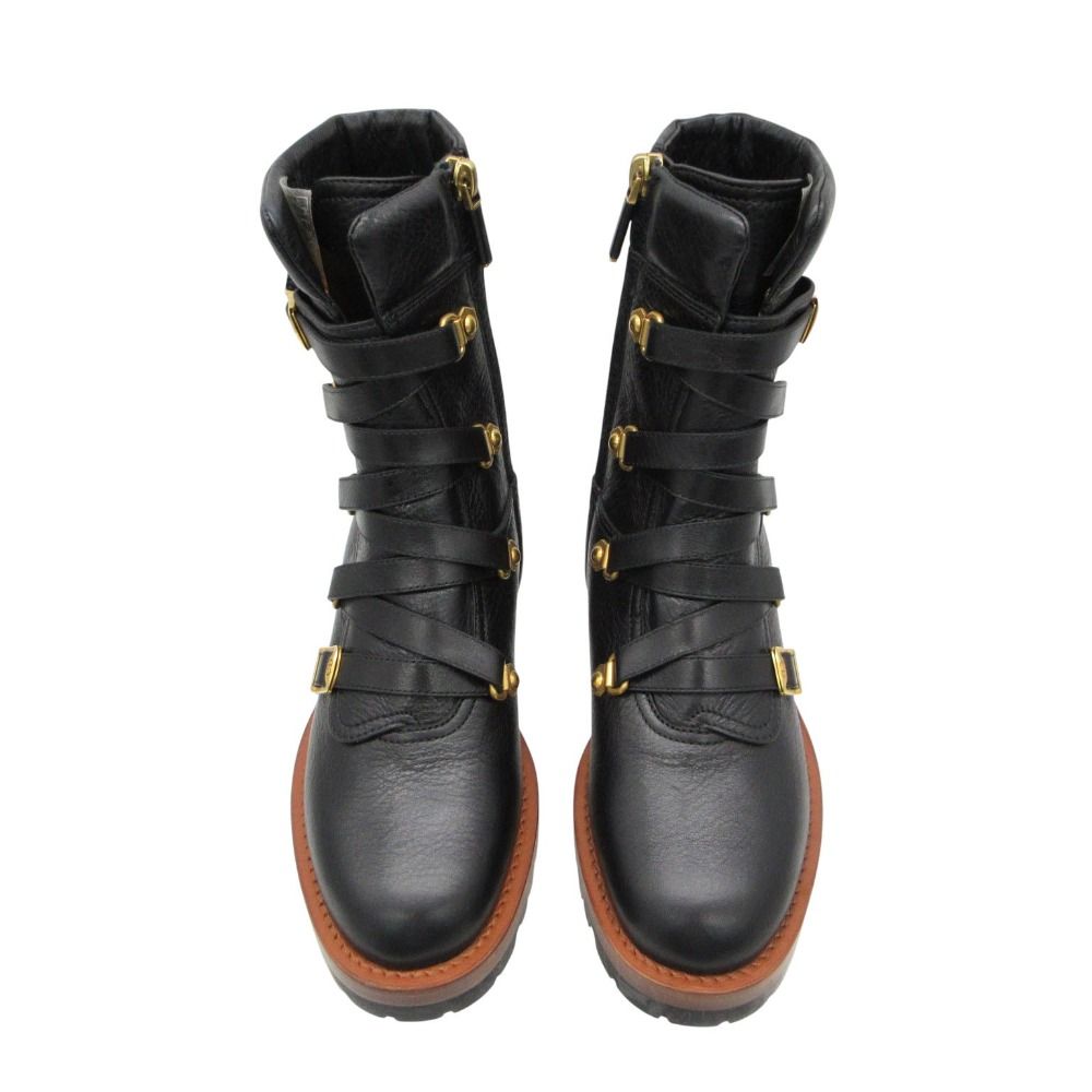 Dior Boots Leather Wildior J'adore Ankle Side Zip Black — view 3