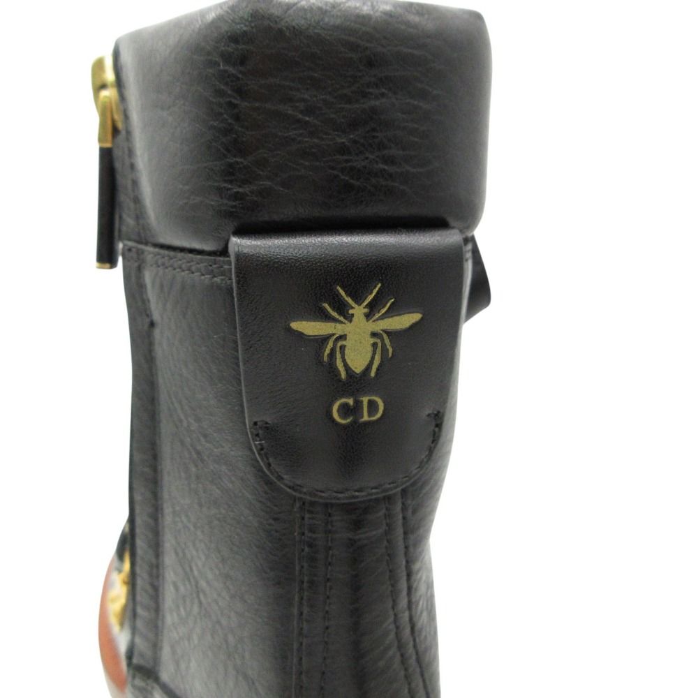 Dior Boots Leather Wildior J'adore Ankle Side Zip Black — view 6