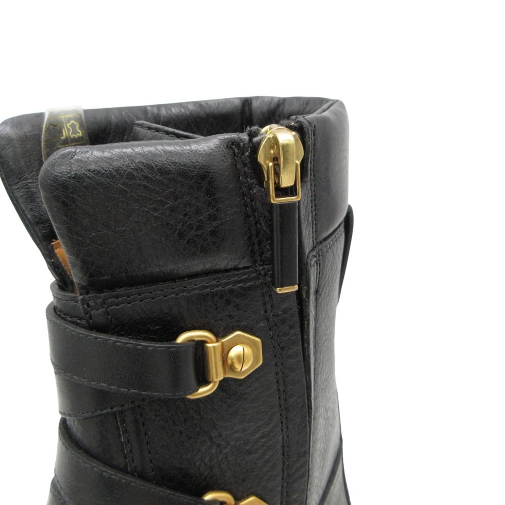 Dior Boots Leather Wildior J'adore Ankle Side Zip Black — view 8